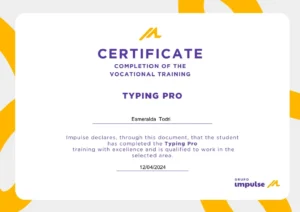 Esmeralda Todri - Typing Pro Professional Certification
